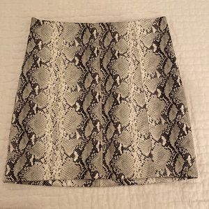 Wild Honey Snakeskin Print Skirt